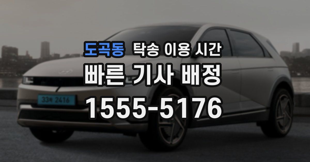 도곡동 탁송 이용 시간