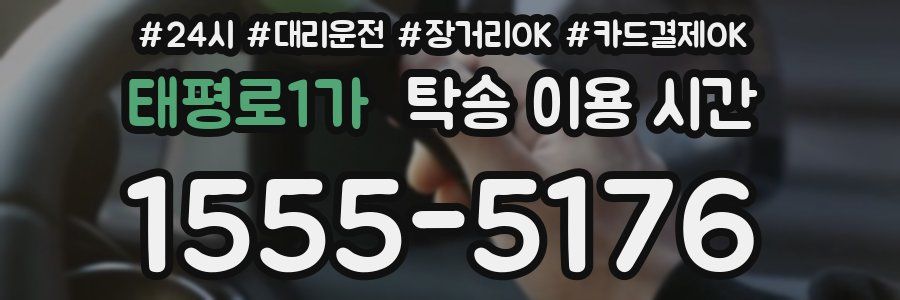 태평로1가 탁송 이용 시간