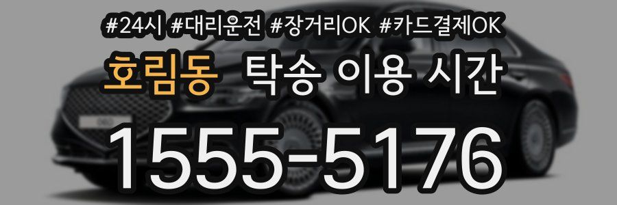 호림동 탁송 이용 시간