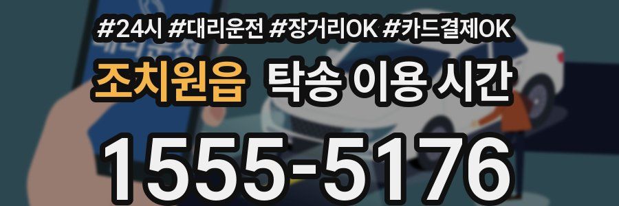 조치원읍 탁송 이용 시간