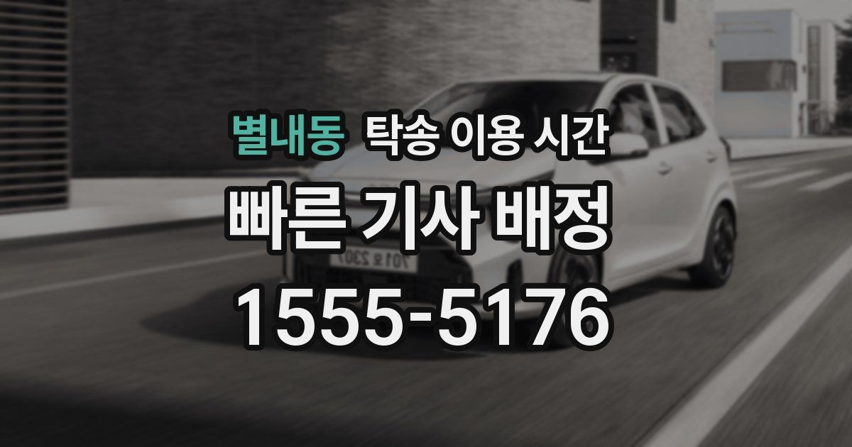 별내동 탁송 이용 시간