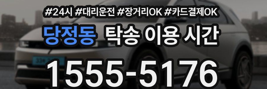 당정동 탁송 이용 시간