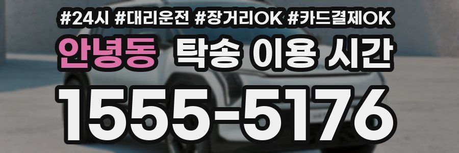안녕동 탁송 이용 시간