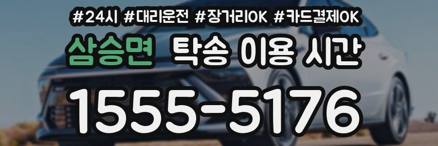 삼승면 탁송 이용 시간