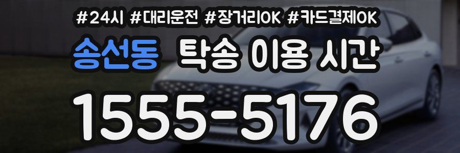 송선동 탁송 이용 시간