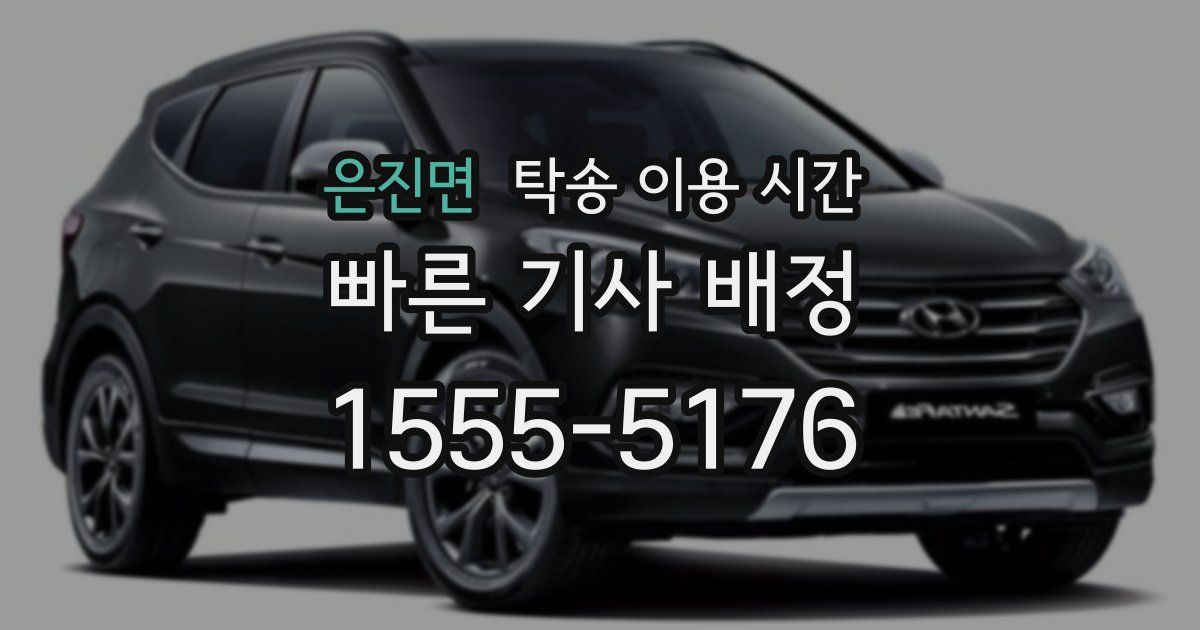 은진면 탁송 이용 시간