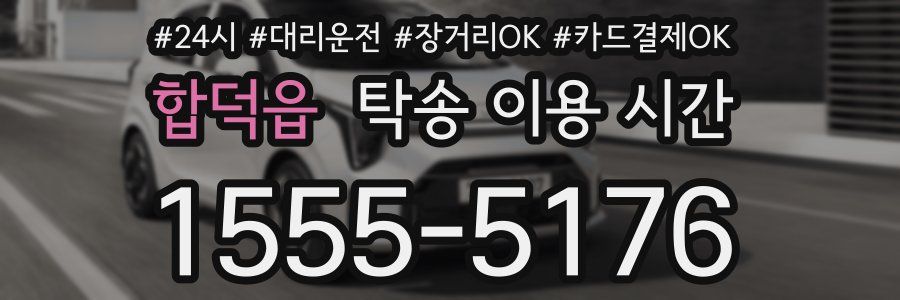 합덕읍 탁송 이용 시간