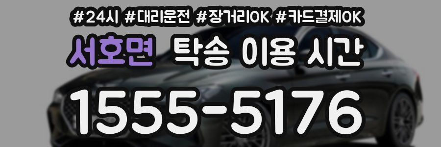 서호면 탁송 이용 시간
