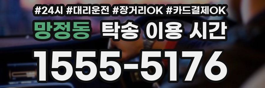 망정동 탁송 이용 시간