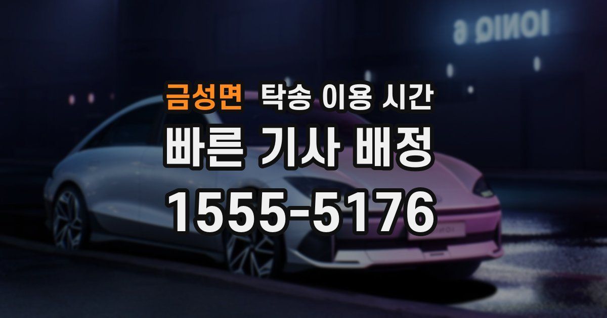 금성면 탁송 이용 시간