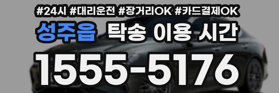 성주읍 탁송 이용 시간