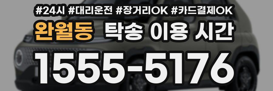 완월동 탁송 이용 시간