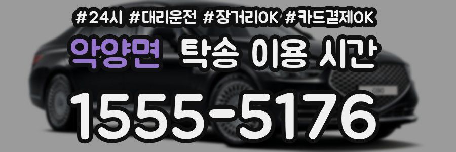악양면 탁송 이용 시간