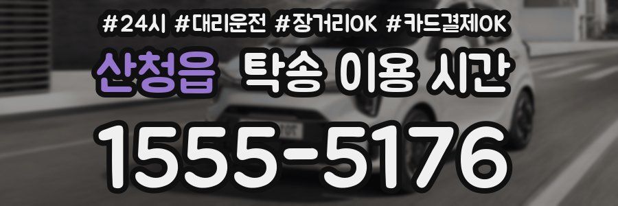 산청읍 탁송 이용 시간