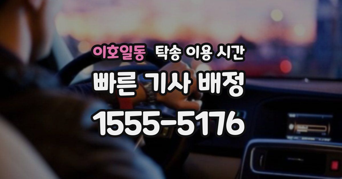 이호일동 탁송 이용 시간