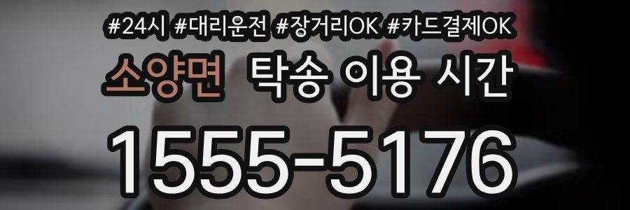 소양면 탁송 이용 시간