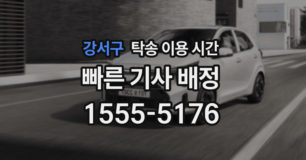 강서구 탁송 이용 시간