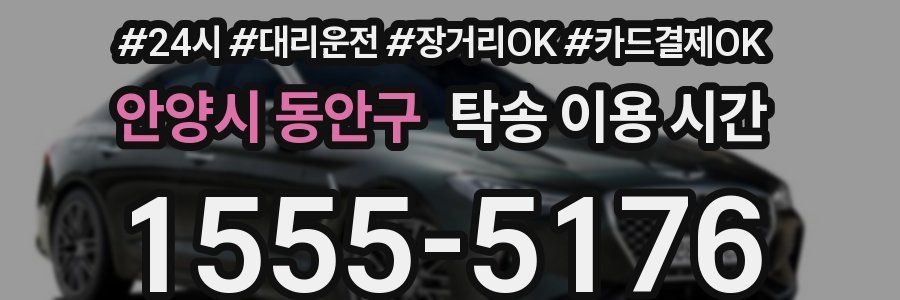 안양시 동안구 탁송 이용 시간