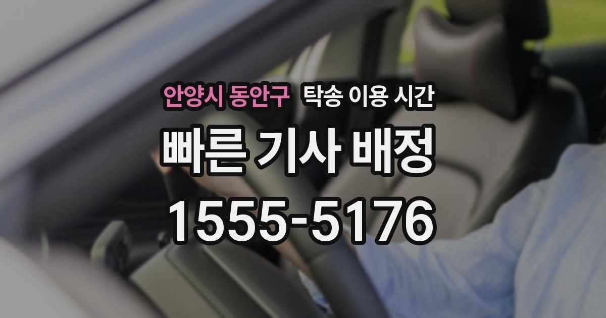 안양시 동안구 탁송 이용 시간