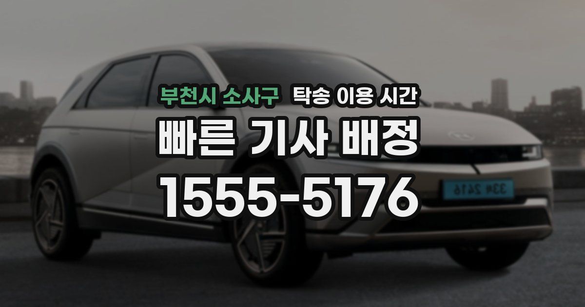 부천시 소사구 탁송 이용 시간
