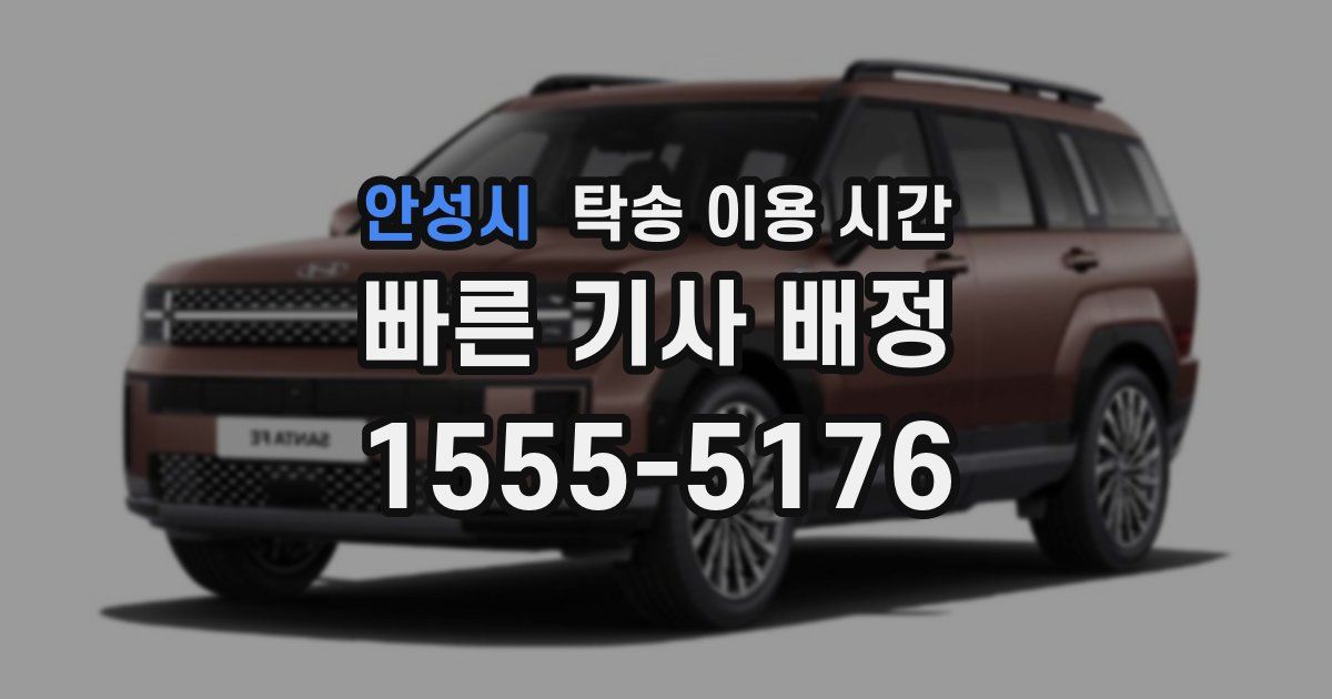 안성시 탁송 이용 시간
