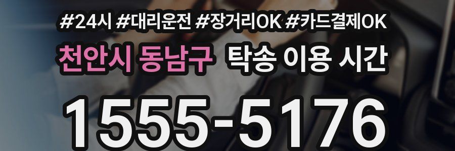 천안시 동남구 탁송 이용 시간