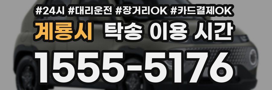 계룡시 탁송 이용 시간