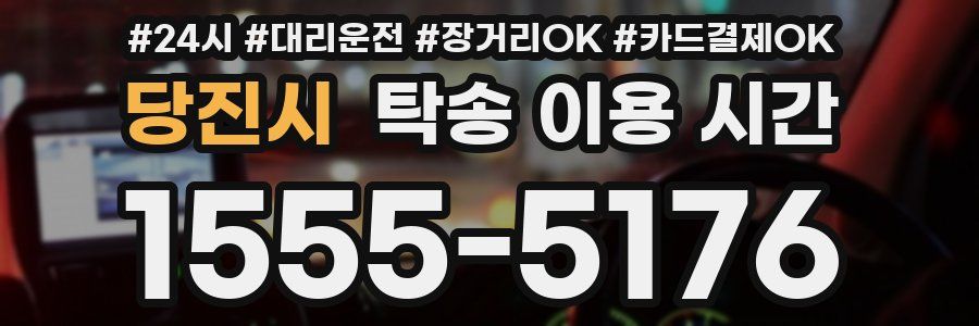 당진시 탁송 이용 시간