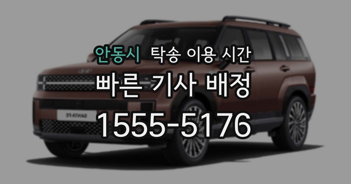안동시 탁송 이용 시간