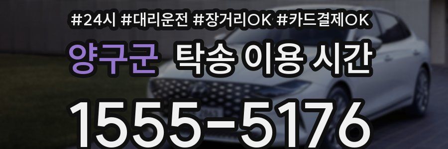 양구군 탁송 이용 시간