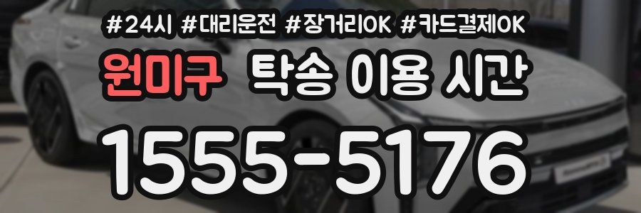 원미구 탁송 이용 시간