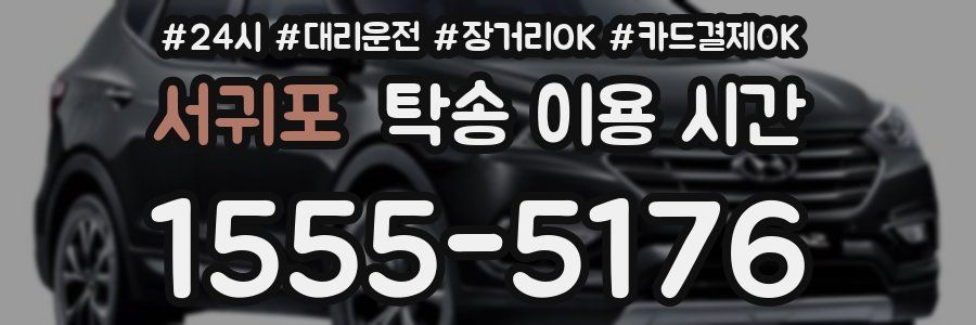 서귀포 탁송 이용 시간