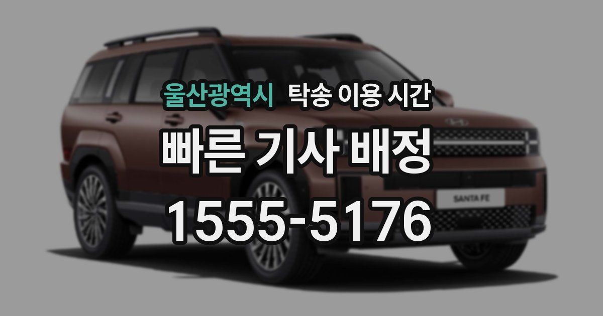 울산광역시 탁송 이용 시간