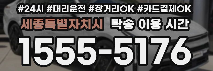 세종특별자치시 탁송 이용 시간