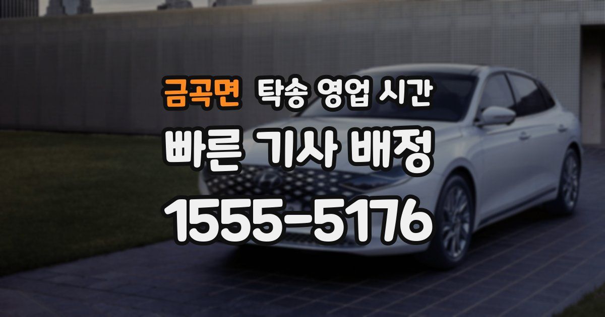 금곡면 탁송 영업 시간