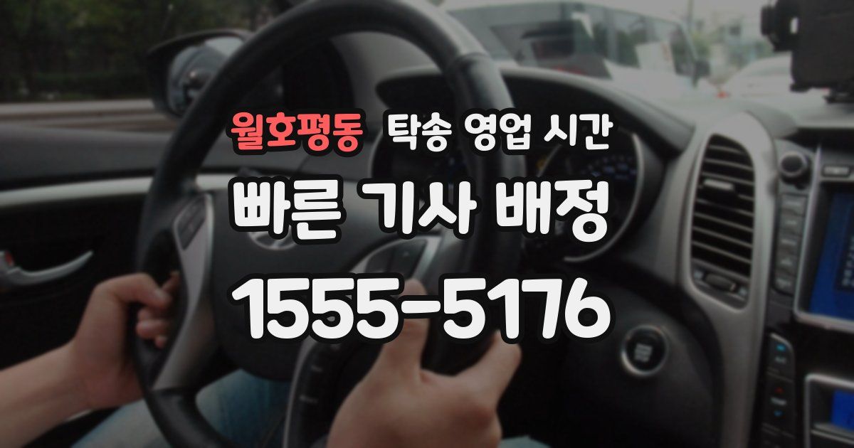 월호평동 탁송 영업 시간