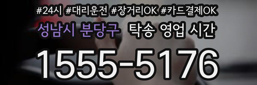 성남시 분당구 탁송 영업 시간