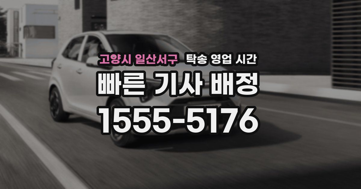 고양시 일산서구 탁송 영업 시간