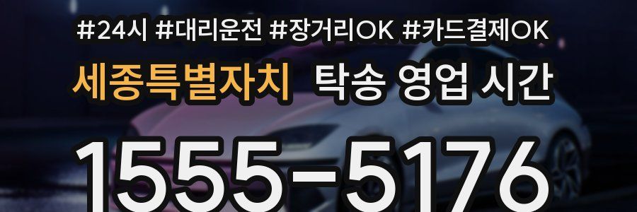 세종특별자치 탁송 영업 시간