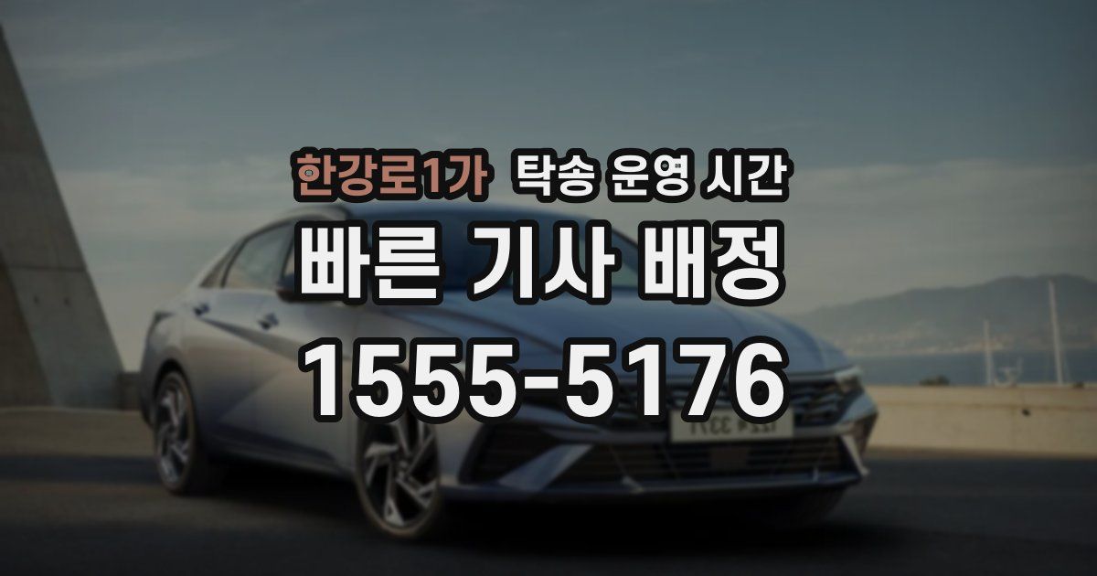 한강로1가 탁송 운영 시간