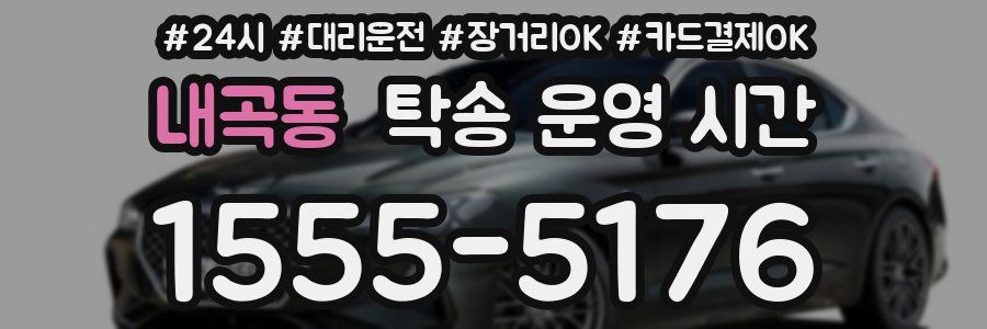 내곡동 탁송 운영 시간