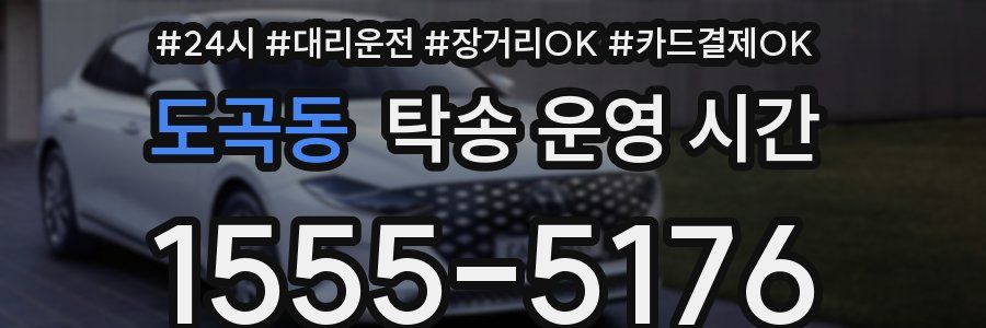 도곡동 탁송 운영 시간