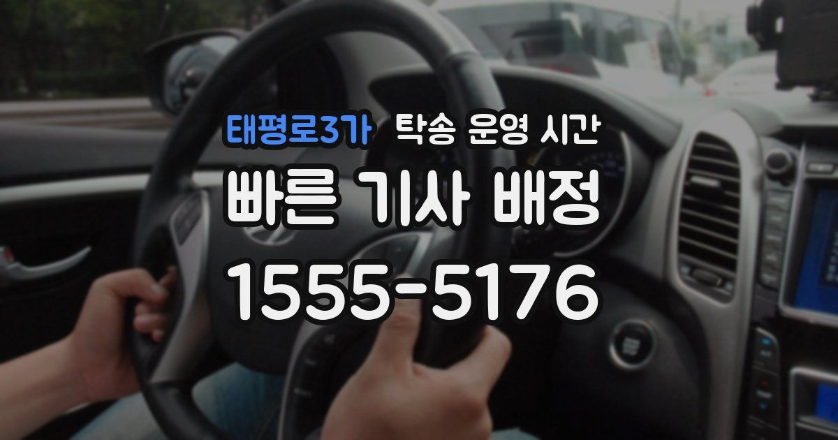 태평로3가 탁송 운영 시간