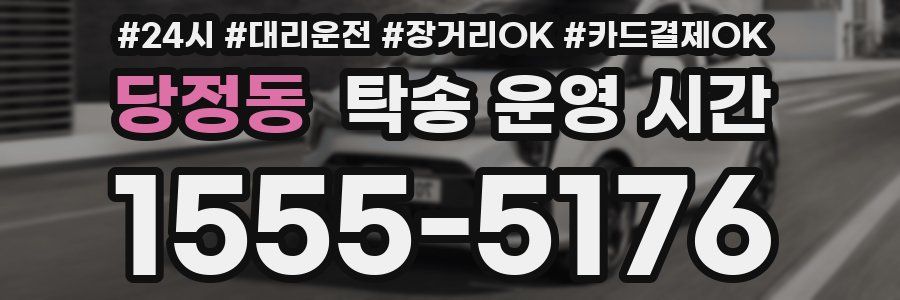 당정동 탁송 운영 시간