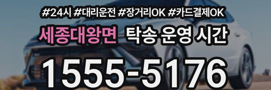 세종대왕면 탁송 운영 시간