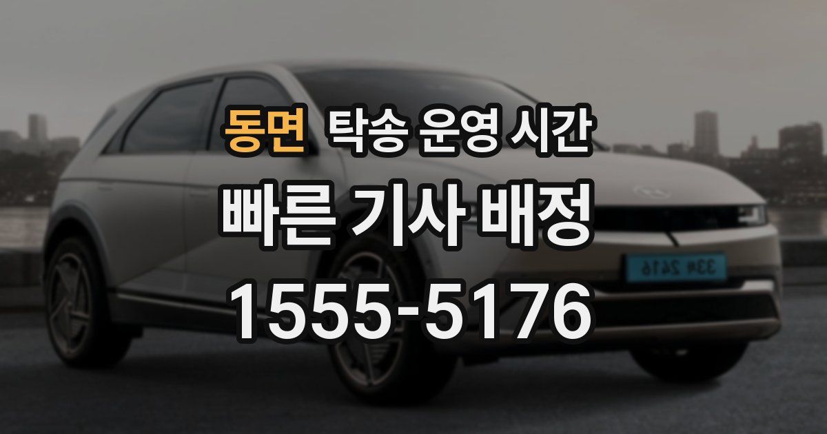 동면 탁송 운영 시간