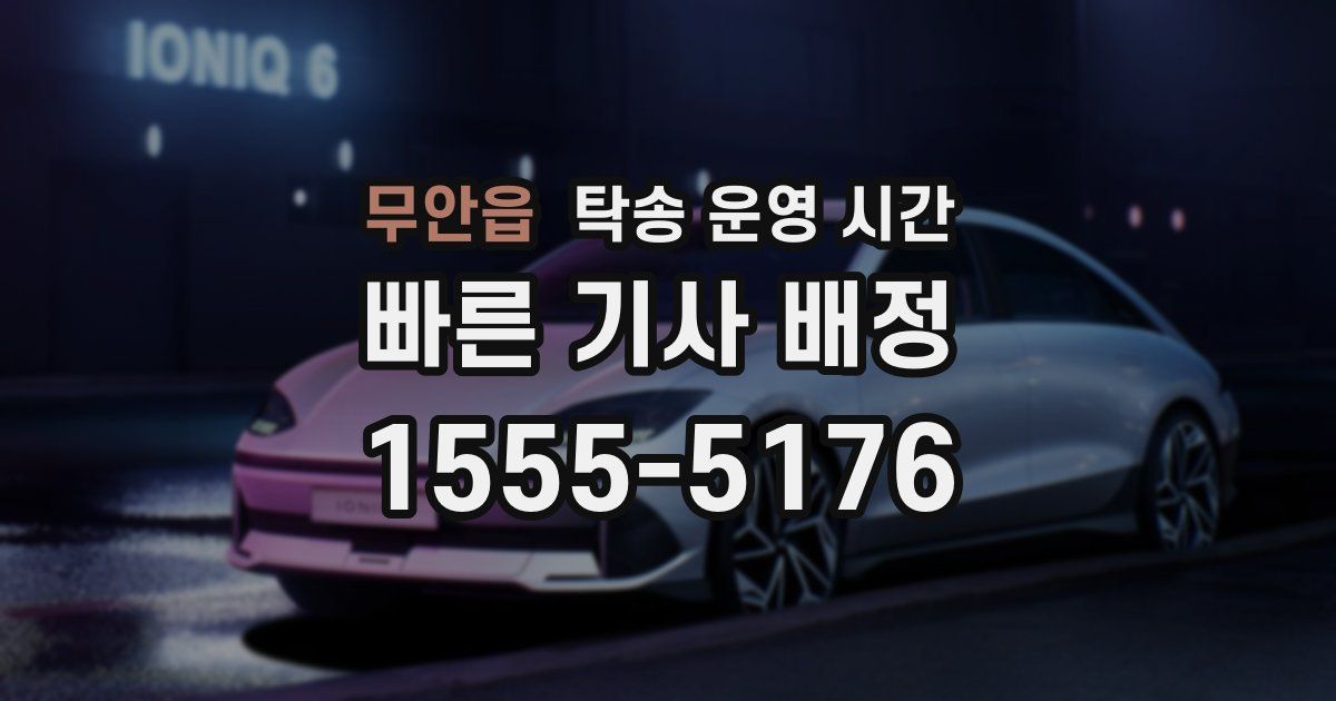 무안읍 탁송 운영 시간