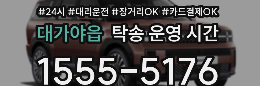 대가야읍 탁송 운영 시간