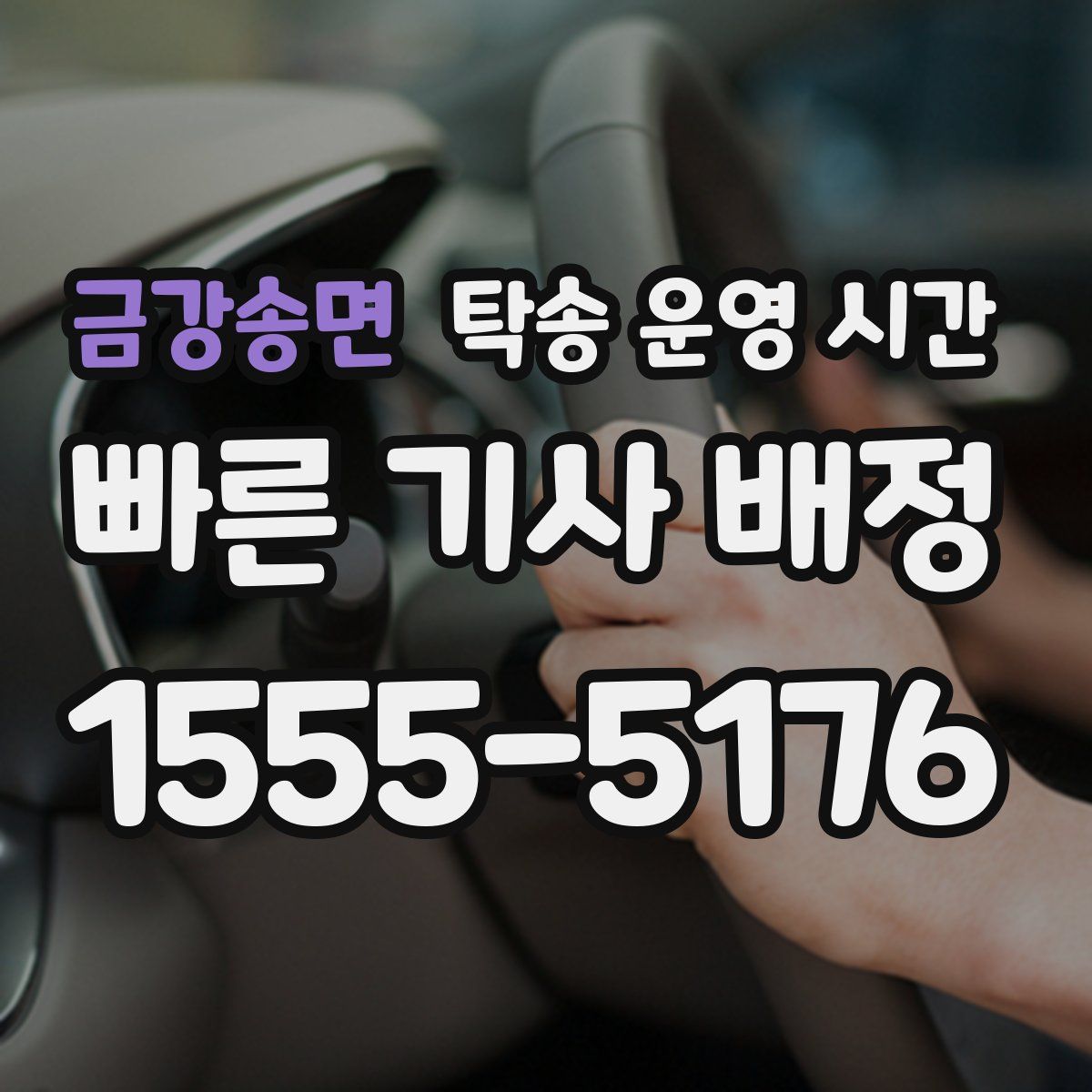 금강송면 탁송 운영 시간