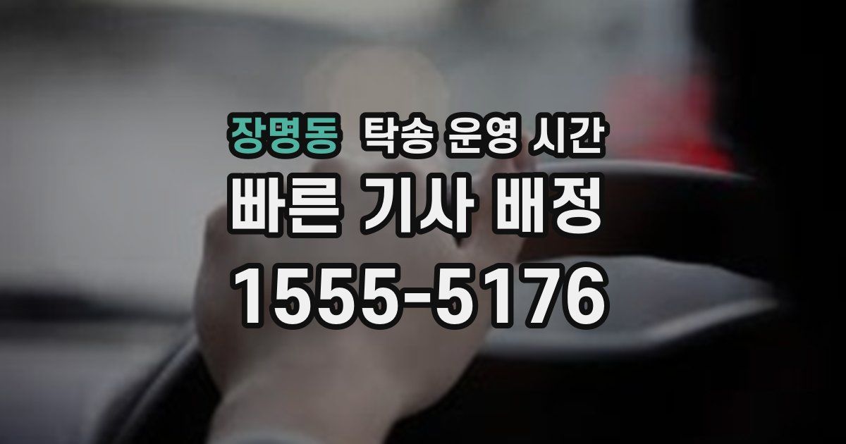 장명동 탁송 운영 시간